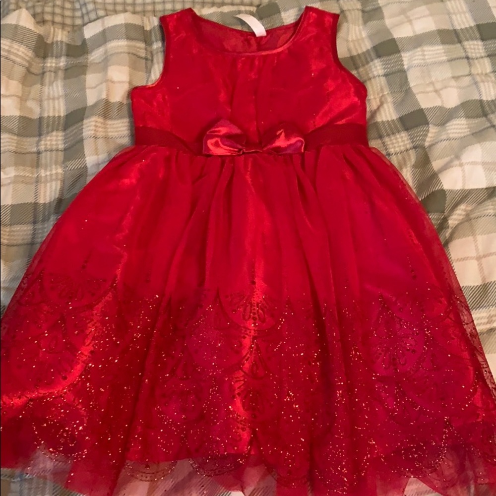 Girls red ❤️ dress size medium 7/8